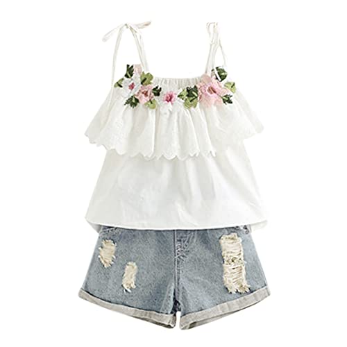 MRULIC Baby Mädchen Outfits Kleidung Bowknot Weste Tops + Plaid Shorts Hosen Sets Anzug 1-6 Jahre von MRULIC