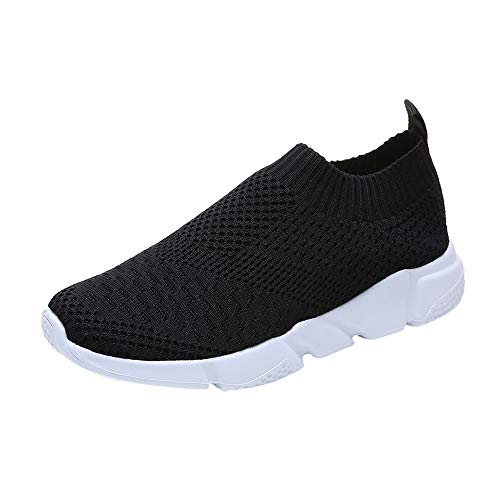 MRULIC Damen Atmungsaktives Mesh Netz Sneakers Outdoor Mesh Schuhe Casual Lace Up Komfortable Sohlen Laufsportschuhe Laufschuhe(Schwarz,40 EU) von MRULIC