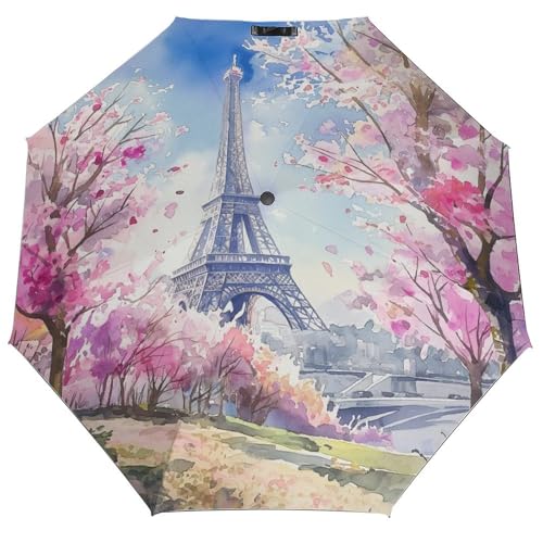 MRWQC Auto-Regenschirm Eiffelturm Aquarell 3-Facher Automatischer Uv-Sonnenschutz-Regenschirm MRWQC Auto-Regenschirm Eiffelturm Aquarell 3-Facher Automatischer Uv-Sonnenschutz-Regenschirm von MRWQC