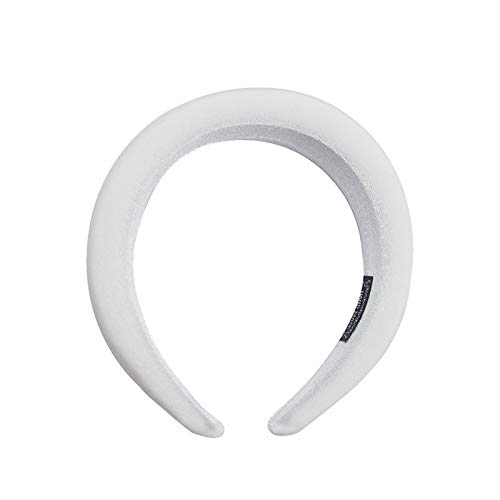 Haarnadel Accessoires Beauty Padded Velvet Cute Bands Hair Stirnbänder Women Head Bands Head Hair Care JSs485 (Color : White, Size : Taille unique) von MRXFN