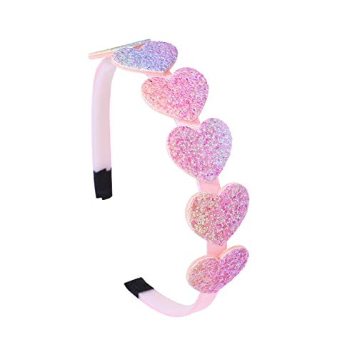 Haarnadel Glitzerherz Mädchen Stirnbänder Regenbogenstern Hariband for Kinder Mädchen Haarschmuck FLw276 (Color : E, Size : Taille unique) von MRXFN