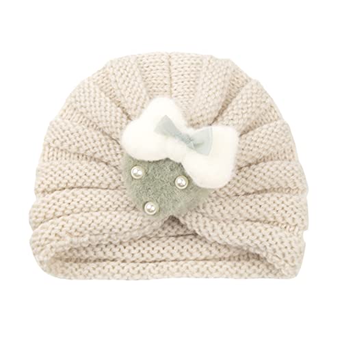 Haarnadel Kinder-Wolle-Stirnband-Zylinder for warme Herbst- und Winter-Haarband Solide Erdbeer-Stirnband-Hut Solide Erdbeer-Stirnband FLw223 (Color : White, Size : Taille unique) von MRXFN