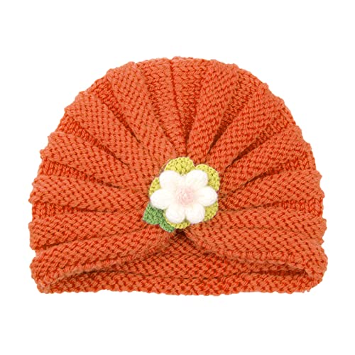 Haarnadel Kinder Wollstirnband Zylinder for warmen Herbst und Winter Haarband Solid Strawberry Stirnband Hut Solid Flower Stirnband Bxb801 (Color : Orange, Size : Taille unique) von MRXFN