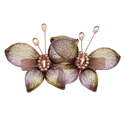 Haarnadel Kristall-Haarschmuck, Clips, Haarnadeln, Clipplatte, Haarnadel, Hinterkopf, Kopfschmuck, Mutter, Haarnadel, Strass, Blume, Schmuck, Haarspange, oberer Clip-Clip (Farbe: A, Größe: 11 x 5 cm ( von MRXFN