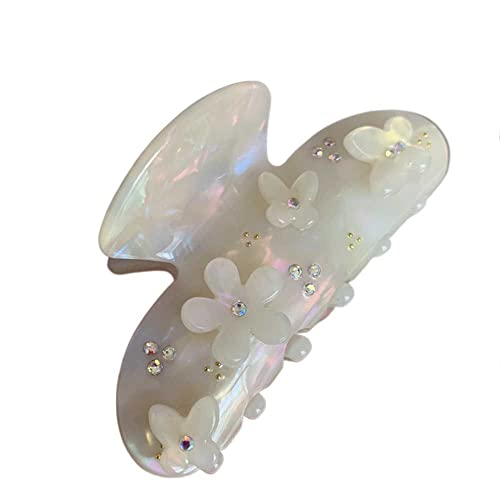 Haarnadel Retro elegante Schmetterlings-Blumen-Diamant-Haar-Klauen-Haar-Accessoires, die Gesicht-Blumen-Schmetterlings-Kopfbedeckungs-Mädchen-Haifisch-Klipp waschen von MRXFN