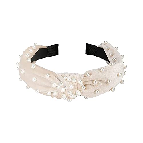 Haarnadel Stirnband Damen Nette Blume Blatt Stirnband Stirnband Stirnband Festliche Party Dekoration Cosplay Kostüm Handarbeit Bxb762 (Color : Beige, Size : Taille unique) von MRXFN