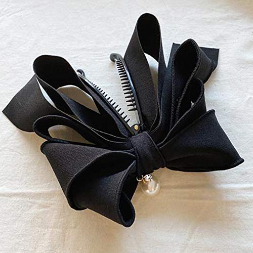 Haarnadel Süße Perle Haarnadeln Spitze Bowknot Banane Clip Frauen Perle Bowknot Vertikale Clip Hairgrips Mädchen Frauen Pferdeschwanz Halter Schleife Haarnadel ( Size : J ) von MRXFN