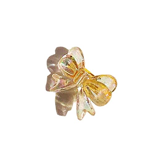 Haarnadel Transparente kleine Schleife Haarnadel Haarspangen for Kinder All-Match Haarschmuck kleine Seitenklammer Mädchen Schleife Haarschmuck Schleife Haarnadel ( Color : Yellow ) von MRXFN