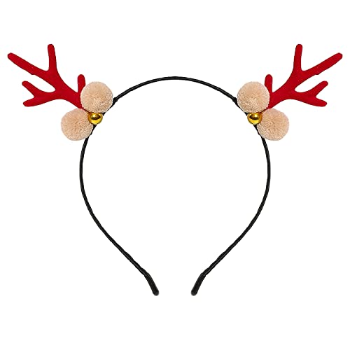 Haarnadel Weihnachtshaarband Märchen Süße Glocke Haarball Stirnband Haarschmuck for Männer und Frauen UbU366 (Color : K, Size : Taille unique) von MRXFN