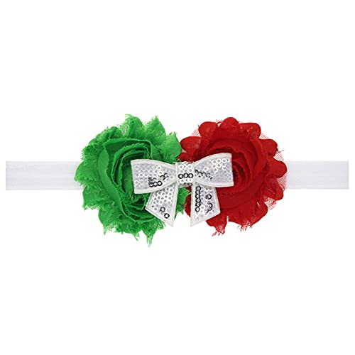 Haarnadel Weihnachtsstirnband Flash Bow Stretch Stirnband elastisches Stirnband Kinderstirnband Babystirnband UPd681 (Color : XS, Size : Taille unique) von MRXFN