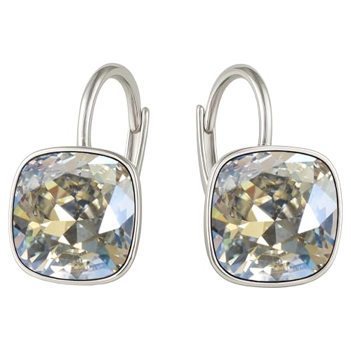 Damen Hängen Ohrringe Silber 925 mit Marken Kristalle Zirkonia - Schmuck Echt Silberne Hängende Ohrhanger für Frauen und Mädchen - Hängeohrringe Ideal Geschenk (Moonlight) von MŚ 1997 MENNICA ŚWIDNICKA