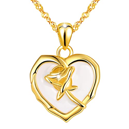 MŚ 1997 MENNICA ŚWIDNICKA Ästhetische Kette Damen RoseKette Rose - Silber 925 - Österreichische Zirkone - Einzigartige Geschenke für Frauen mit Attraktivem Design Perfekte Geschenkidee von MŚ 1997 MENNICA ŚWIDNICKA