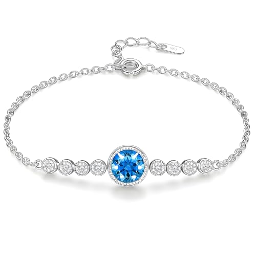 MŚ 1997 MENNICA ŚWIDNICKA Silberarmband Damen 925 mit Kristall - Zirkonia Armband - Schmuck Geschenk für Freundin - Hochwertig & elegant Verstellbar & Nickelfrei von MŚ 1997 MENNICA ŚWIDNICKA