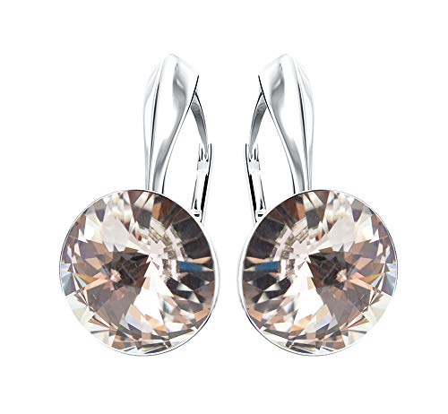 Rivoli 925 Silber Ohrringe Österreichische Zirkonia - Schmuck für Frauen und Mädchen - Hängeohrringe Ideal für Geschenke für Frauen Geschenk für Mutter-Frau-Tochter (Crystal) von MŚ 1997 MENNICA ŚWIDNICKA