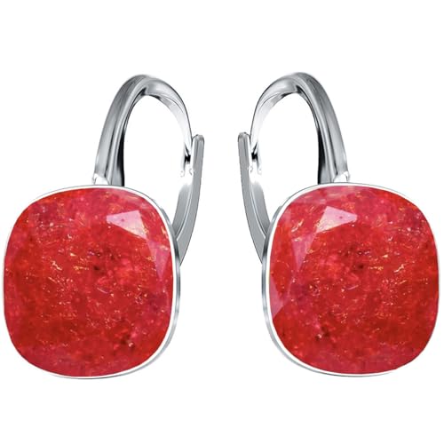 Silberne Ohrringe Exklusive Markenkristall Designs - Hochwertige Silber 925 Ohrhänger für Damen in verschiedenen Shades und Farben (Hiacynth Ice) von MŚ 1997 MENNICA ŚWIDNICKA