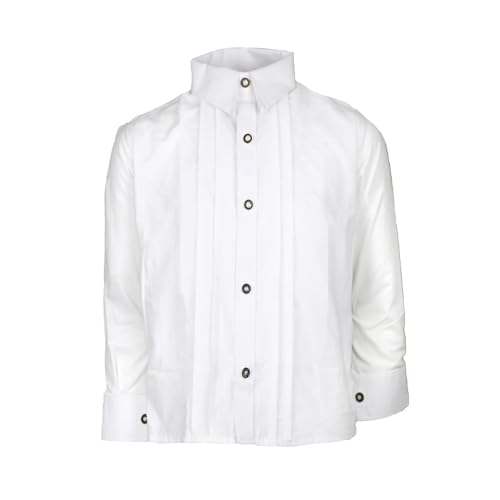 Kinder Trachtenhemd weiß 164 von MS-Trachten