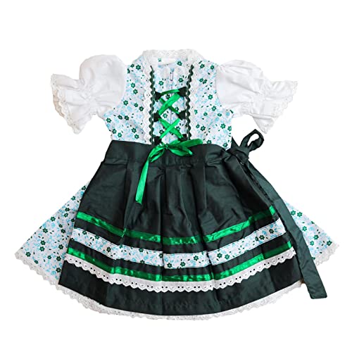 MS-Trachten Babydirndl Baby Dirndl Trachtenkleid Mimi Grün 62 von MS-Trachten