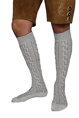 MS-Trachten Herren Trachtenstrümpfe Trachtensocken Natur Meliert 45 von MS-Trachten