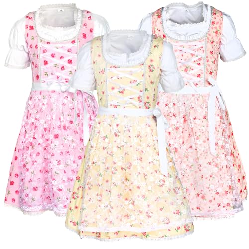 MS-Trachten Kinder Dirndl Kinderdirndl Trachtenkleid Felicitas (152, Apricot) von MS-Trachten