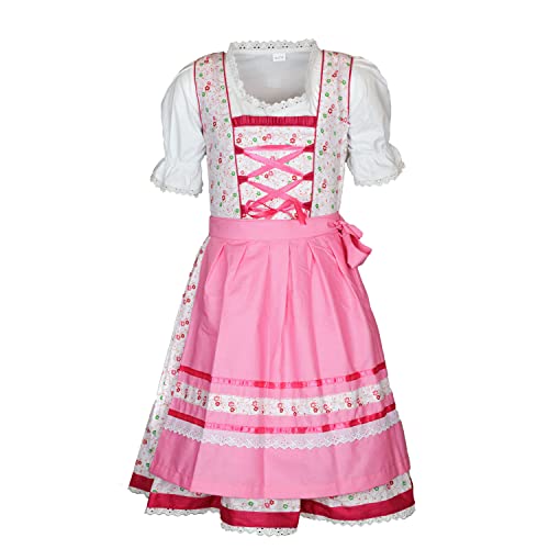 MS-Trachten Kinder Dirndl Trachtenkleid Isa 3 teilig (104) von MS-Trachten