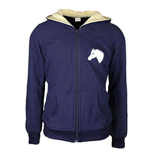 MS-Trachten Kinder Pferde Sweatjacke Reitjacke Kaputzenjacke Pferdehoody Nele (110/116) von MS-Trachten