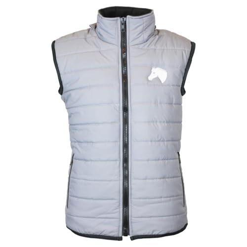 MS-Trachten Kinder Winter Reitweste Steppweste Winterweste Moni Silber Grau (134-140) von MS-Trachten