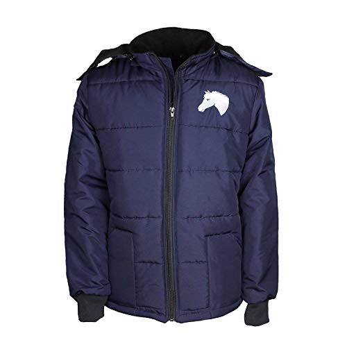 MS-Trachten Kinder Winter Reitjacke Mia dunkelblau warm gefüttert (122/128) von MS-Trachten