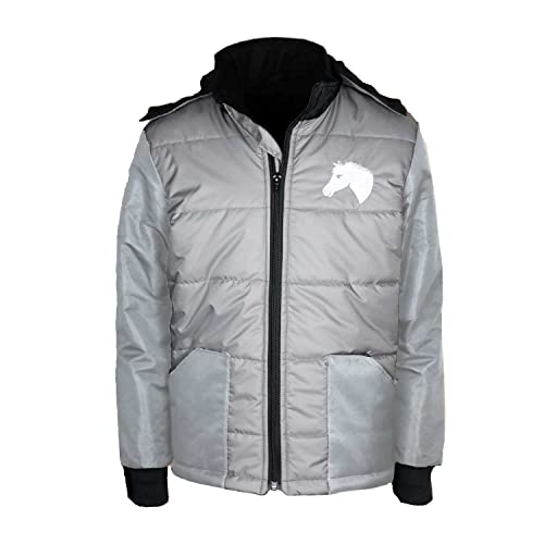 MS-Trachten Kinder Winter Reitjacke Mia silber warm gefüttert … (122/128) von MS-Trachten