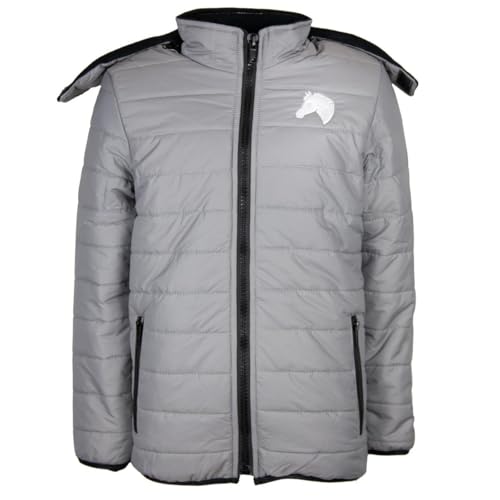 MS-Trachten Kinder Winter Reitjacke Steppjacke Winterjacke Moni Silber Grau (134-140) von MS-Trachten