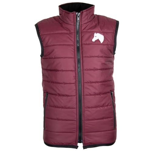 MS-Trachten Kinder Winter Reitweste Steppweste Winterweste Moni Maroon (158-164) von MS-Trachten