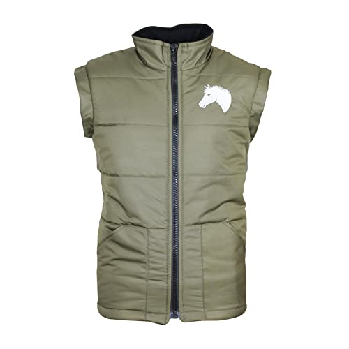 MS-Trachten Kinder Winter Reitweste Winterweste Mia Oliv Grün warm gefüttert (158/164) von MS-Trachten