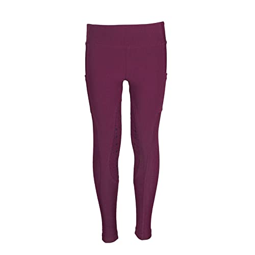 MS-Trachten Reitleggings Damen Damenreitleggings Reithose Rosina Silikonbesatz (158/164, Bordeauxrot) von MS-Trachten