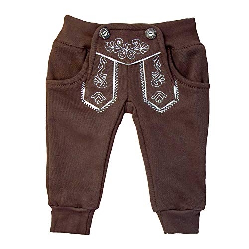 MS-Trachten Trachten Jogginghose braun Baby Kleinkind Winterfleece (86, Baumwolle) von MS-Trachten