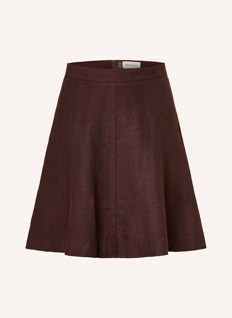 Msch Copenhagen Leinenrock Mschnaira Claritta braun von MSCH COPENHAGEN