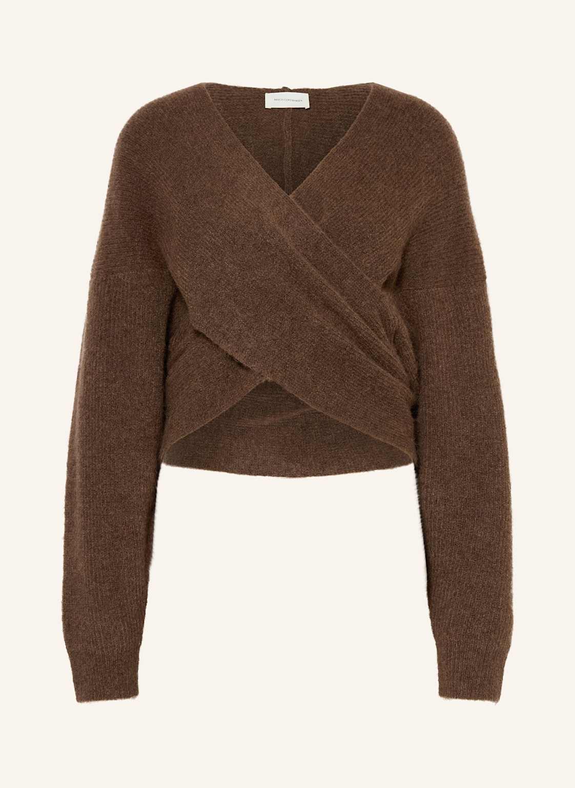 Msch Copenhagen Pullover Mschzinelle Hope In Wickeloptik braun von MSCH COPENHAGEN