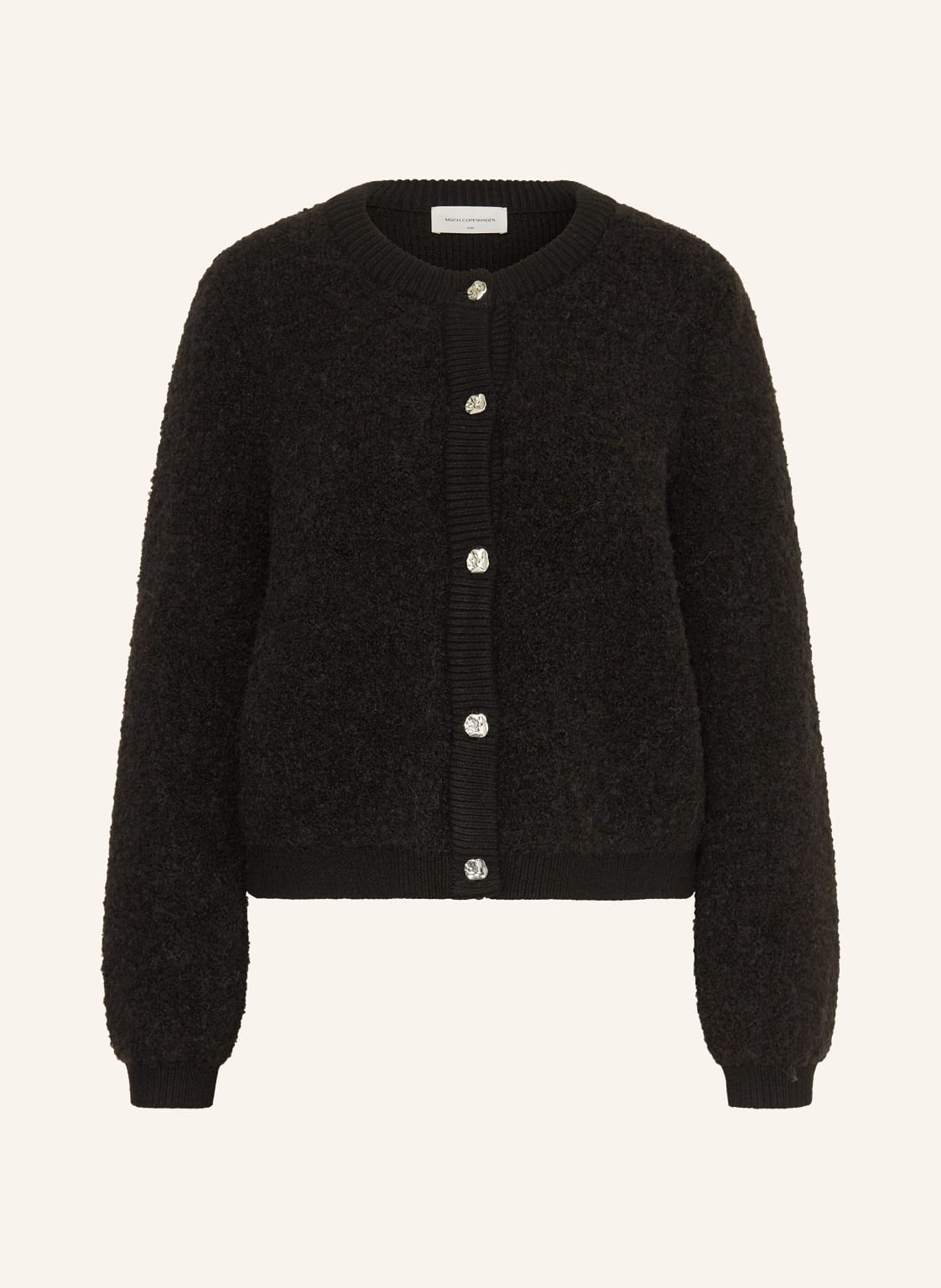 Msch Copenhagen Strickjacke Mschnerida Aus Bouclé schwarz von MSCH COPENHAGEN