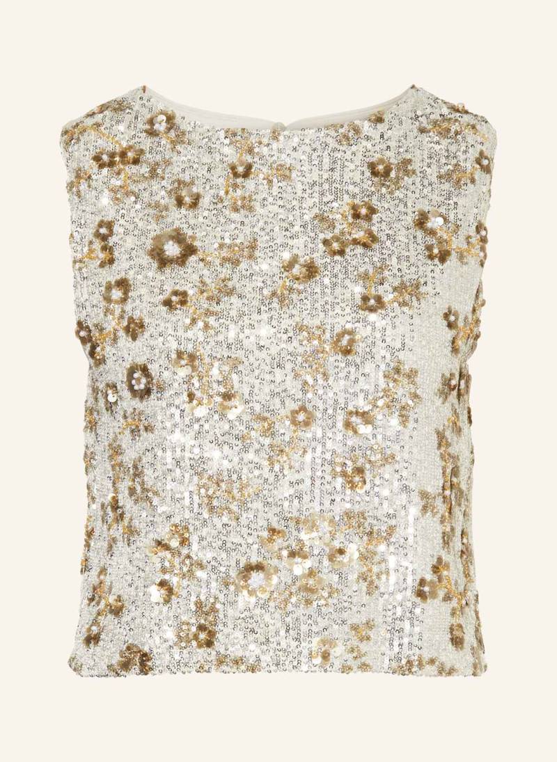 Msch Copenhagen Top Mschmagnolia Mit Pailletten Und Schmuckperlen silber von MSCH COPENHAGEN