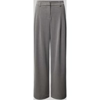 MSCH Copenhagen Baggy Fit Stoffhose mit gelegten Falten Modell 'Henrika' in Mittelgrau, Größe L von MSCH Copenhagen