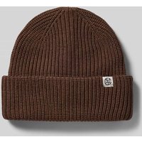 MSCH Copenhagen Beanie aus Viskose-Mix Modell 'GALINE RACHELLE' in Dunkelbraun Melange, Größe 1 von MSCH Copenhagen