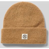 MSCH Copenhagen Beanie mit Alpaka-Anteil und Label-Patch in Camel, Größe 1 von MSCH Copenhagen