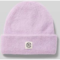 MSCH Copenhagen Beanie mit Alpaka-Anteil und Label-Patch in Flieder, Größe 1 von MSCH Copenhagen