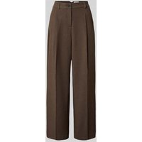 MSCH Copenhagen High Waist Stoffhose mit weitem Bein Modell 'Rosina Michelle' in Dunkelbraun, Größe XL von MSCH Copenhagen