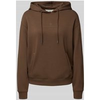 MSCH Copenhagen Hoodie aus Viskose-Mix mit Eingrifftaschen Modell 'IMA' in Dunkelbraun, Größe XS/S von MSCH Copenhagen