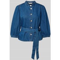 MSCH Copenhagen Jeansbluse mit Bindegürtel Modell 'Rylan Elena' in Jeansblau, Größe XS MSCH Copenhagen Jeansbluse mit Bindegürtel Modell 'Rylan Elena' in Jeansblau, Größe XS von MSCH Copenhagen