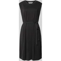 MSCH Copenhagen Knielanges Kleid mit Bindegürtel Modell 'Juniper' in Black, Größe XS/S von MSCH Copenhagen