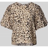 MSCH Copenhagen Regular Fit Blusenshirt mit Strukturmuster Modell 'Alyona Vlora' in Beige, Größe XL von MSCH Copenhagen