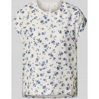 MSCH Copenhagen Regular Fit Blusentop mit Strukturmuster Modell 'Falisha' in Rauchblau, Größe XL von MSCH Copenhagen