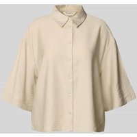 MSCH Copenhagen Relaxed Fit Bluse in Crinkle-Optik Modell 'Nyla Amabella' in Beige, Größe XS/S von MSCH Copenhagen