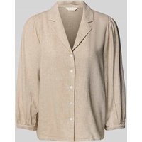 MSCH Copenhagen Relaxed Fit Leinenbluse mit Resortkragen Modell 'Pennie Ginia' in Beige, Größe XS von MSCH Copenhagen
