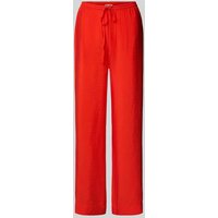 MSCH Copenhagen Straight Leg Stoffhose in Crinkle-Optik Modell 'Henra Ladonna' in Rot, Größe M von MSCH Copenhagen